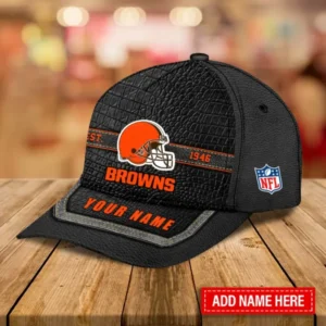 Cleveland Browns Leather Baseball Cap Trending 2025