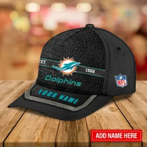 Miami Dolphins Leather Baseball Cap Trending 2025
