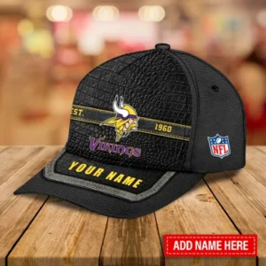 Minnesota Vikings Leather Baseball Cap Trending 2025