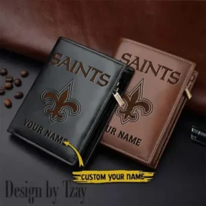 New Orleans Saints Men Slim Vertical Wallets New 2025