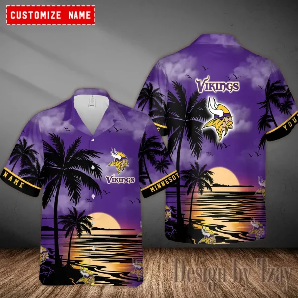 Minnesota Vikings Hawaiian Shirt New Gift For Summer 2025 AMCHWS825 - Image 2