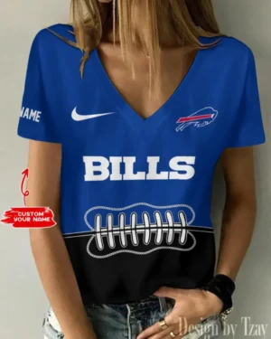 Buffalo Bills Summer New Women V-neck T-Shirt Trending 2025 AMCWTS807