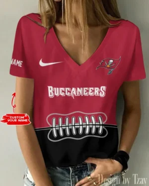 Tampa Bay Buccaneers Summer New Women V-neck T-Shirt Trending 2025 AMCWTS833