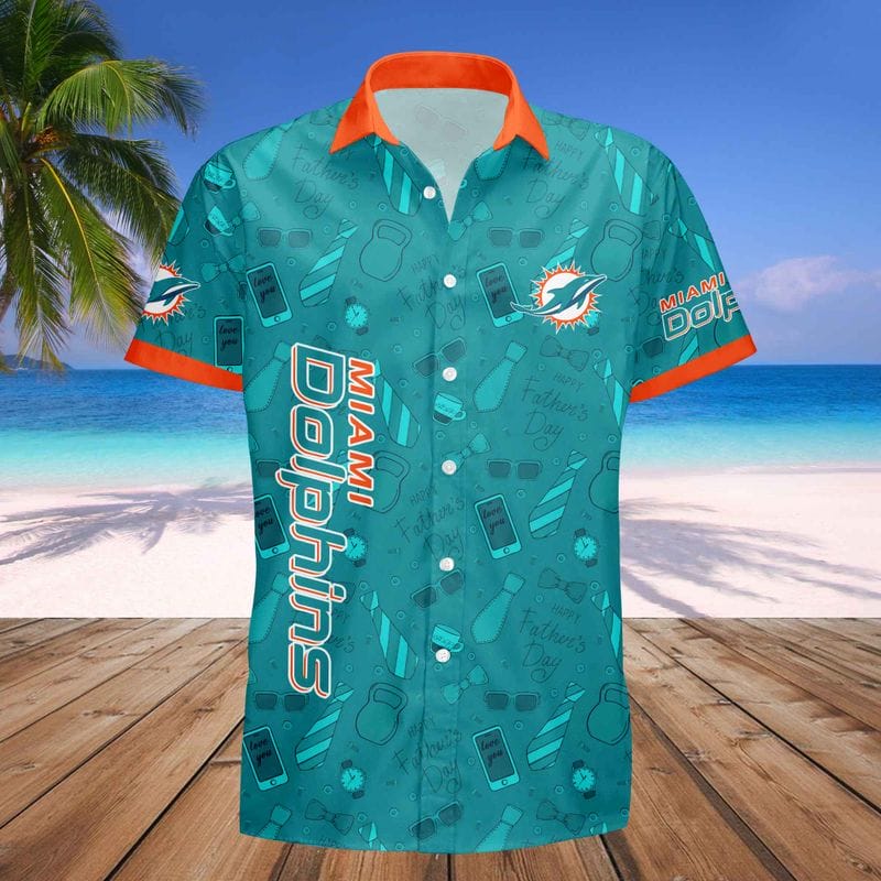 Miami Dolphins Personalized Button Shirt Father's Day New AMCBTS000010 - Image 2
