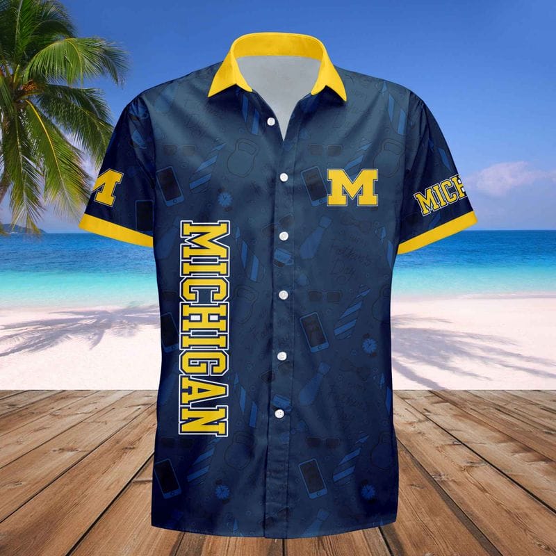 Michigan Wolverines Personalized Button Shirt Father's Day New AMCBTS000002 - Image 2