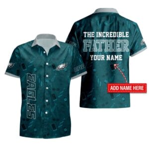 Philadelphia Eagles Personalized Button Shirt Father's Day New AMCBTS000004