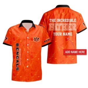 Cincinnati Bengals Personalized Button Shirt Father's Day New AMCBTS000005