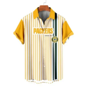Green Bay Packers Classic Retro Mascot Line Hawaiian Shirt AMCHWS00024