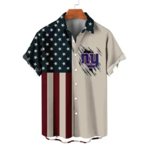 New York Giants Classic Retro Mascot Line Hawaiian Shirt AMCHWS00012