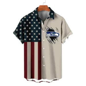 Seattle Seahawks Classic Retro Mascot Line Hawaiian Shirt AMCHWS00016