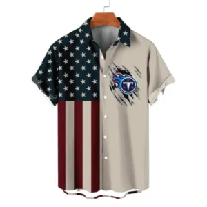 Tennessee Titans Classic Retro Mascot Line Hawaiian Shirt AMCHWS00017