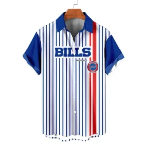 Buffalo Bills Classic Retro Mascot Line Hawaiian Shirt AMCHWS00006