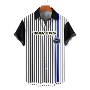 Baltimore Ravens Classic Retro Mascot Line Hawaiian Shirt AMCHWS00018