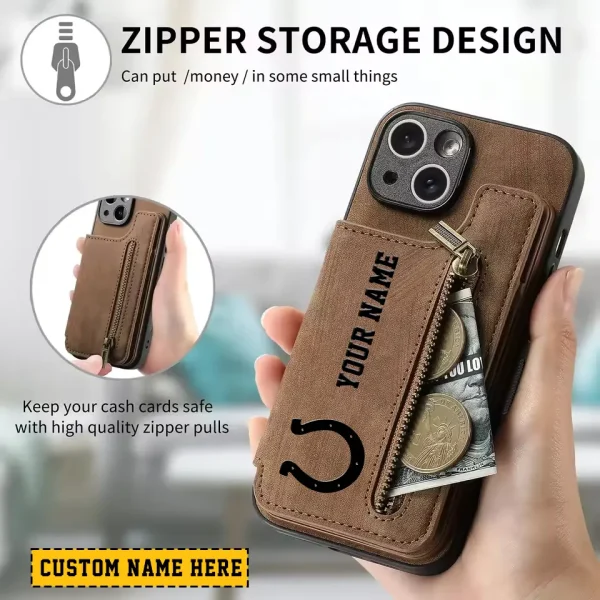 Indianapolis Colts Zipper Cards Solt Wallet Leather Case New 2025 AMCWLPC00103 - Image 2