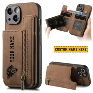 Jacksonville Jaguars Zipper Cards Solt Wallet Leather Case New 2025 AMCWLPC00113