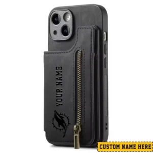 Miami Dolphins Zipper Cards Solt Wallet Leather Case New 2025 AMCWLPC00155