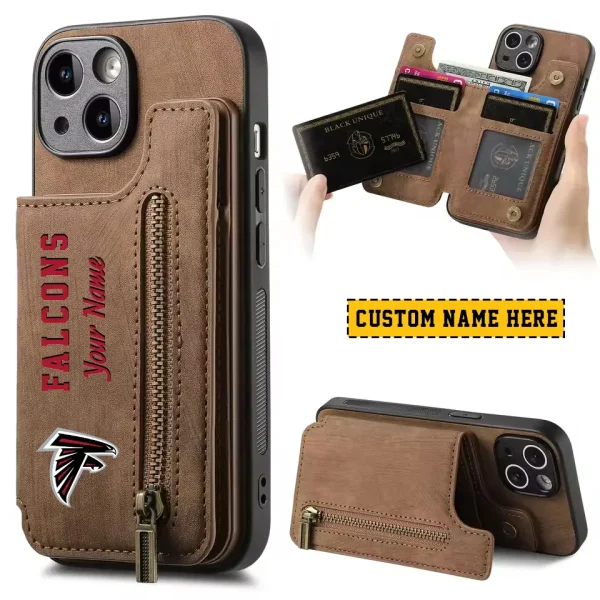 Atlanta Falcons Zipper Cards Solt Wallet Leather Case New 2025 AMCWLPC00011