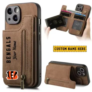 Cincinnati Bengals Zipper Cards Solt Wallet Leather Case New 2025 AMCWLPC00049
