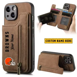 Cleveland Browns Zipper Cards Solt Wallet Leather Case New 2025 AMCWLPC00059