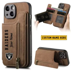 Las Vegas Raiders Zipper Cards Solt Wallet Leather Case New 2025 AMCWLPC00135