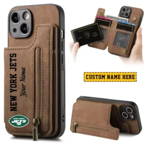 New York Jets Zipper Cards Solt Wallet Leather Case New 2025 AMCWLPC00200
