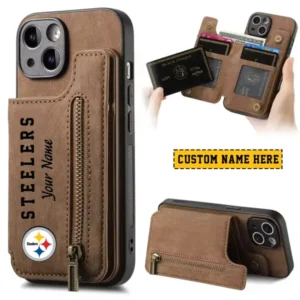 Pittsburgh Steelers Zipper Cards Solt Wallet Leather Case New 2025 AMCWLPC00216