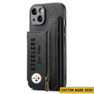 Pittsburgh Steelers Zipper Cards Solt Wallet Leather Case New 2025 AMCWLPC00213