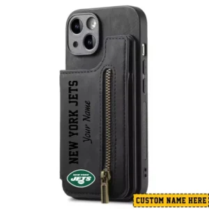 New York Jets Zipper Cards Solt Wallet Leather Case New 2025 AMCWLPC00197