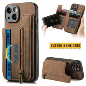 Los Angeles Chargers Zipper Cards Solt Wallet Leather Case New 2025 AMCWLPC00145