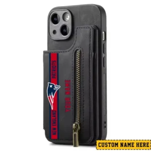 New England Patriots Zipper Cards Solt Wallet Leather Case New 2025 AMCWLPC00174
