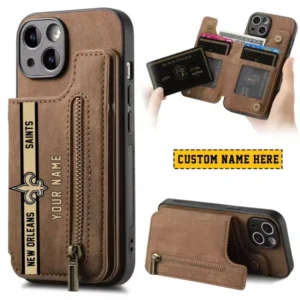 New Orleans Saints Zipper Cards Solt Wallet Leather Case New 2025 AMCWLPC00181