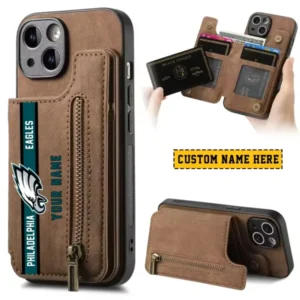 Philadelphia Eagles Zipper Cards Solt Wallet Leather Case New 2025 AMCWLPC00209