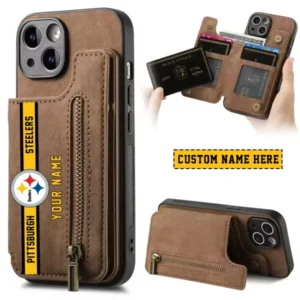 Pittsburgh Steelers Zipper Cards Solt Wallet Leather Case New 2025 AMCWLPC00217