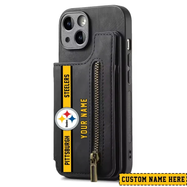 Pittsburgh Steelers Zipper Cards Solt Wallet Leather Case New 2025 AMCWLPC00218