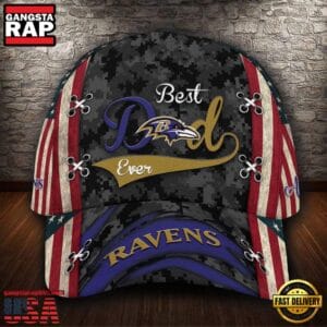 Baltimore Ravens Best Dad Camo Classic Cap AMCCAP000055