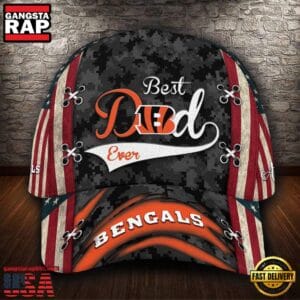 Cincinnati Bengals Best Dad USA Flag New Design Classic Cap AMCCAP000058