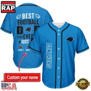 Carolina Panthers Best Dad Ever New Design Baseball Jersey Shirt AMCBJS000009