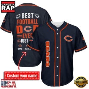 Chicago Bears Best Dad Ever New Design Baseball Jersey Shirt AMCBJS000010