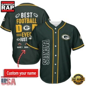 Green Bay Packers Best Dad Ever New Design Baseball Jersey Shirt AMCBJS000024
