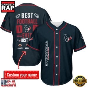 Houston Texans Best Dad Ever New Design Baseball Jersey Shirt AMCBJS000029