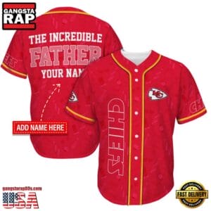 Kansas City Chiefs The Increadible Father New Design Baseball Jersey Shirt AMCBJS000035