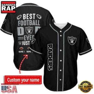 Las Vegas Raiders Best Dad Ever New Design Baseball Jersey Shirt AMCBJS000037