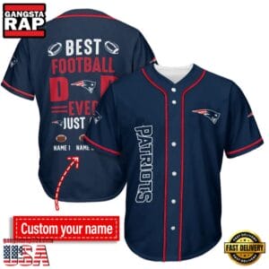 New England Patriots Best Dad Ever New Design Baseball Jersey Shirt AMCBJS000049