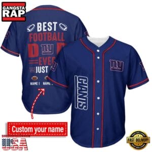 New York Giants Best Dad Ever New Design Baseball Jersey Shirt AMCBJS000051