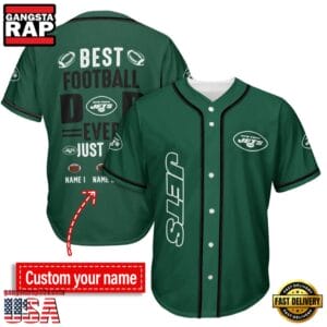 New York Jets Best Dad Ever New Design Baseball Jersey Shirt AMCBJS000052