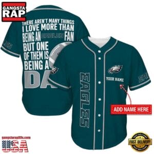 Philadelphia Eagles I Love Being A Dad Father’s Day New Design Baseball Jersey Shirt AMCBJS000055