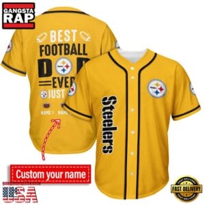 Pittsburgh Steelers Best Dad Ever New Design Baseball Jersey Shirt AMCBJS000058