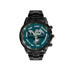 Philadelphia Eagles Limited Edition Black Stainless Steel Watch For Father's Day AMCWA000008