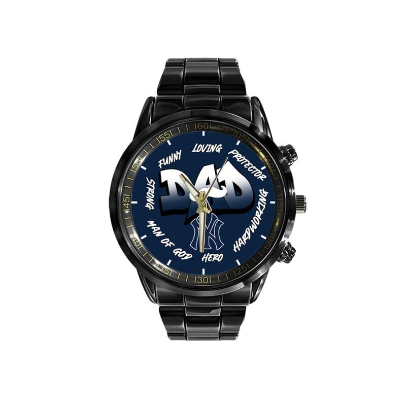 New York Yankees Limited Edition Black Stainless Steel Watch For Father's Day AMCWA000013