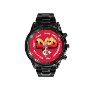 Kansas City Chiefs Limited Edition Black Stainless Steel Watch For Father's Day AMCWA000005
